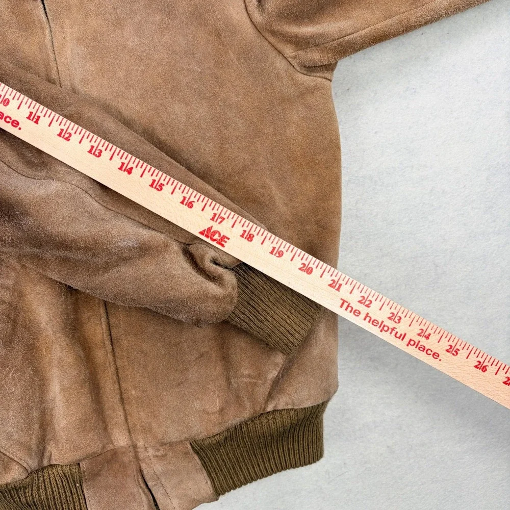 VTG 80s Bloomingdale's Boys Shop Vintage Suede Leather Sherpa Bomber Jacket